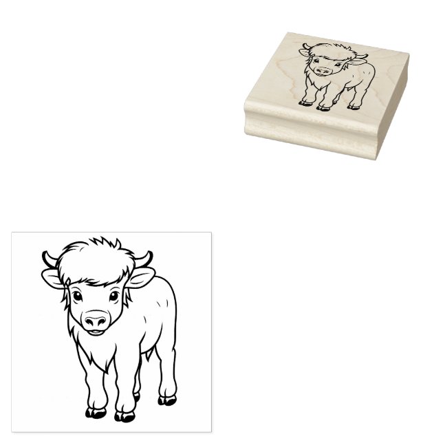 Cute Calf Gummistempel (Stempel)