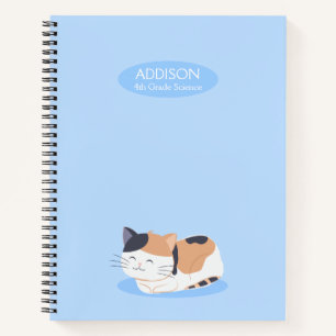 Cute Calico Cat Carnet spiral
