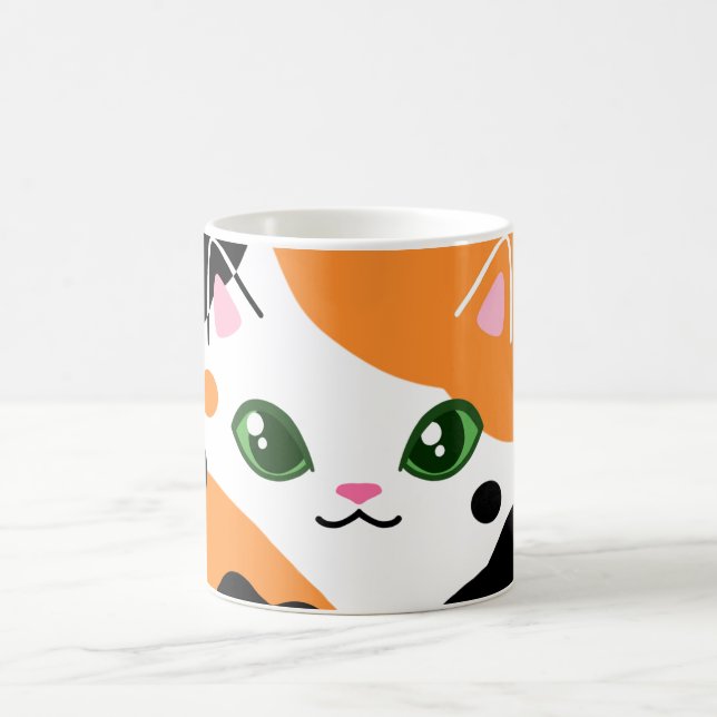 Cute Calico Chat Mug (Centre)