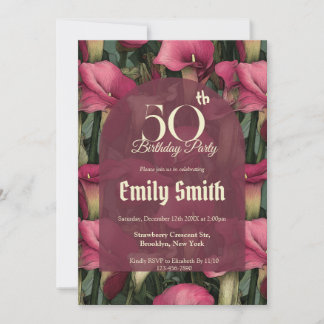 Cute Call Lilies Fantasy 10Th Birthday Einladung