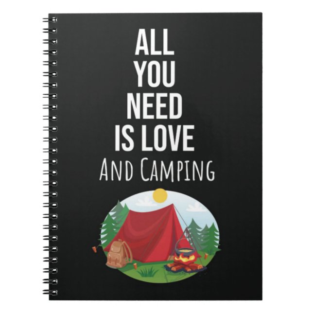 Cute Camping Gift Ideas Camper Outdoor Nature Notizblock (Vorderseite)
