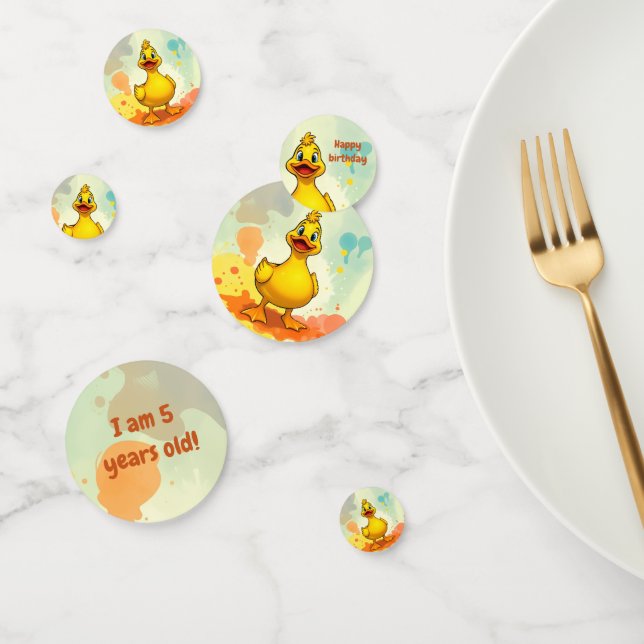 Cute Canard Anniversaire Table de fête Confetti Ce (Groupe)