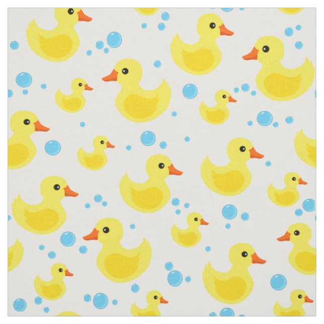 Cute canard en caoutchouc tissu motif (Échantillon)