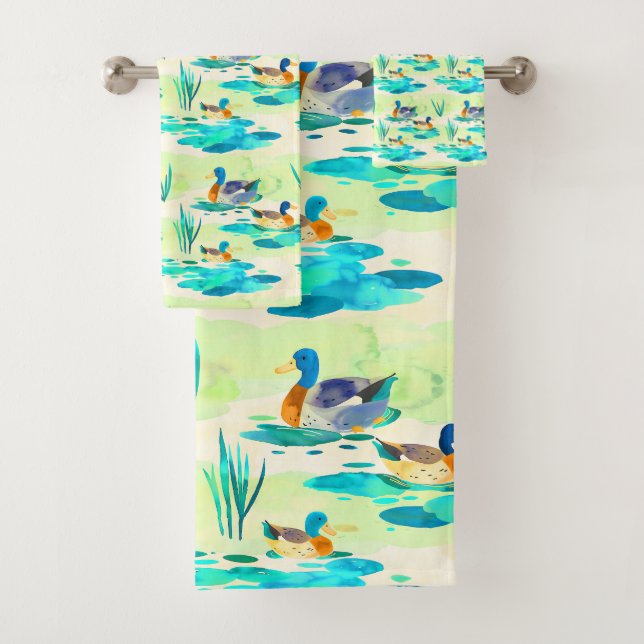 Cute canard turquoise motif (En situation)