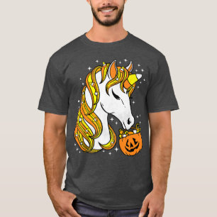 Cute Candy Corn Unicorn Halloween Premium T-Shirt
