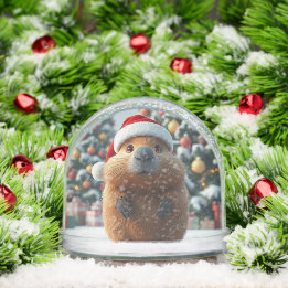 Cute Capybara dans le Globe des neiges de Noël de