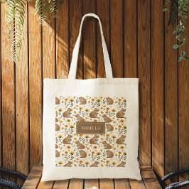 Cute Capybara Floral Tote Bag Tragetasche