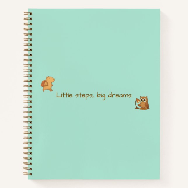 Cute Capybara & Owl Carnet - Retour à l'école (Devant)
