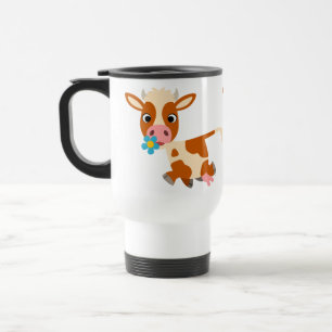 Cute caricature Trotting Cow Commuter Mug