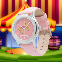 Cute carousel cheval ajouter nom montre