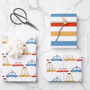 Cute Cars Papier cadeau personnalisé enveloppant