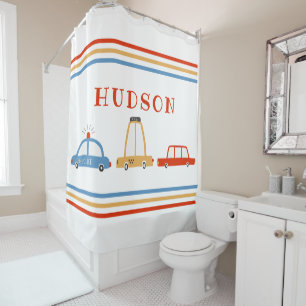 Cute Cars Rideau de douche personnalisé
