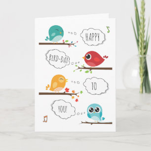 CUTE CARTE DE SALUT D'ANNIVERSAIRE