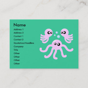 Cute Carte de visite Octopus