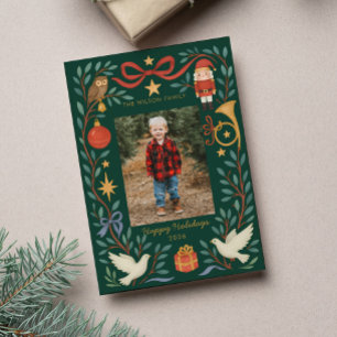 Cute Carte photo de vacances Watercolor