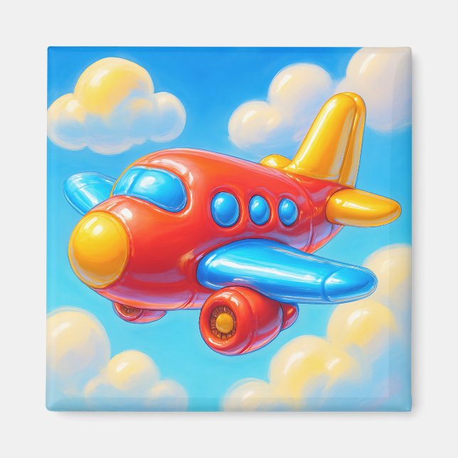 Cute Cartoon Airplane Magnet (Vorne)