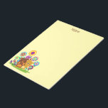 Cute Cartoon Bears' Garden Notepad Notizblock<br><div class="desc">Two cute cartoon bears in their beautiful garden by Cheerful Madness!! They will accompany whatever you write on this notepad, from lists of things to buy or do, to little cute messages. This kawaii design is fully customisable and the text, as well as the background, can be changed so you...</div>