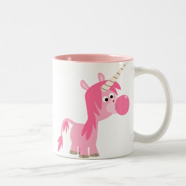 Cute Cartoon Bubble Gum Unicorn Mug (Droit)