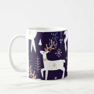 Cute cartoon deer seamless pattern, nursery backgr kaffeetasse