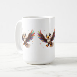Cute Cartoon Eagle Flying – Friendly Vector Art Kaffeetasse