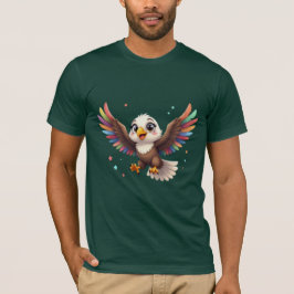 Cute Cartoon Eagle Flying – Friendly Vector Art T-Shirt