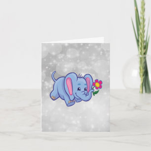 Cute cartoon elephant karte