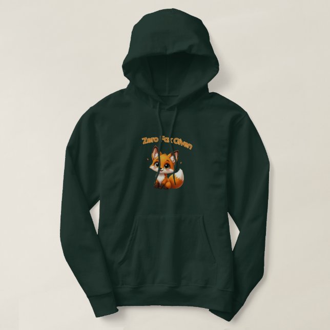 Cute Cartoon Fox – Adorable Kawaii Style Hoodie (Design vorne)