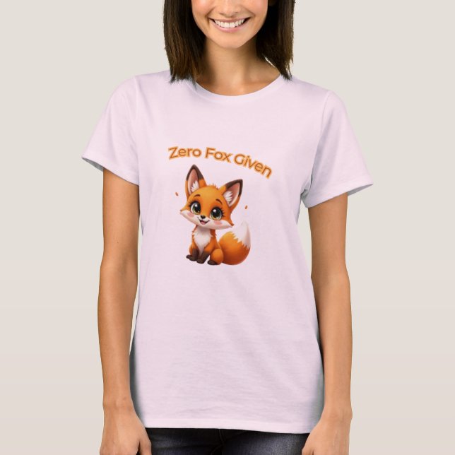 Cute Cartoon Fox – Adorable Kawaii Style T-Shirt (Vorderseite)