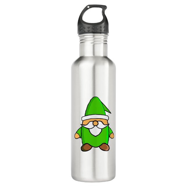 Cute Cartoon Gnome Bouteille d'eau en acier inoxyd (Devant)
