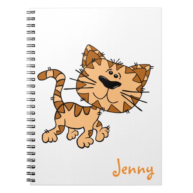 Cute Cartoon Kitty Notizblock (Vorderseite)