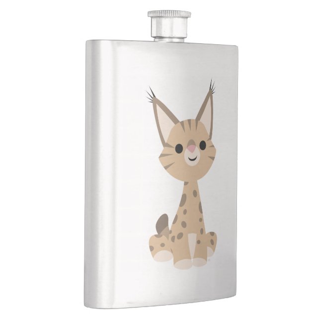 Cute Cartoon Lynx Classique Flacon (Droite)