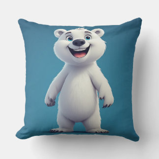 Cute Cartoon Polar Bear Character Kissen