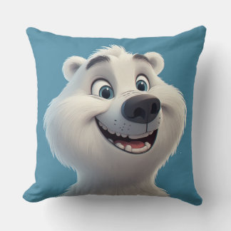 Cute Cartoon Polar Bear Character Kissen