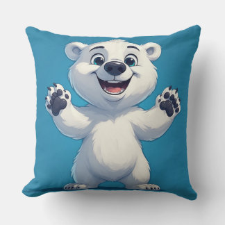 Cute Cartoon Polar Bear Character Kissen