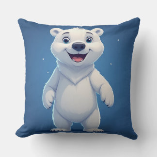 Cute Cartoon Polar Bear Character Kissen