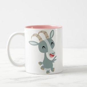 Cute Cartoon Prancing Chèvre Mug