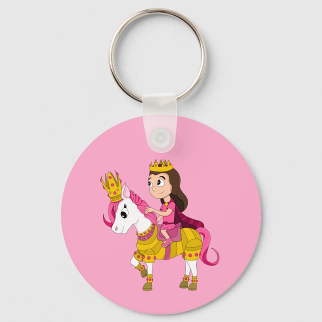 Cute cartoon princess  schlüsselanhänger (Vorderseite)
