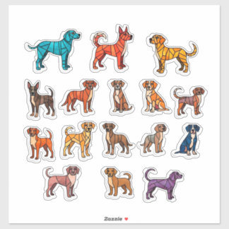 Cute Cartoon Puppies Collection Aufkleber