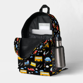 Cute Cartoon Vehicles Pattern Bedruckter Rucksack