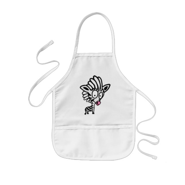 Cute Cartoon Zebra Kinderschürze (Vorne)
