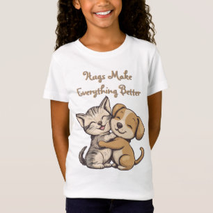Cute cat and dog puppie best friends T-Shirt