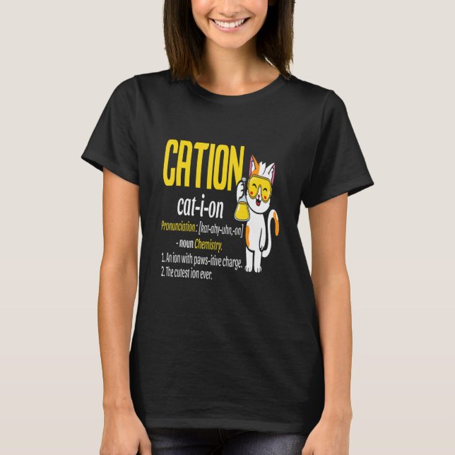 Cute Cat Chemistry Chemist Experiment Laboratory C T-Shirt (Vorderseite)
