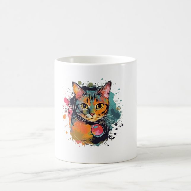 cute cat design  kaffeetasse (Mittel)