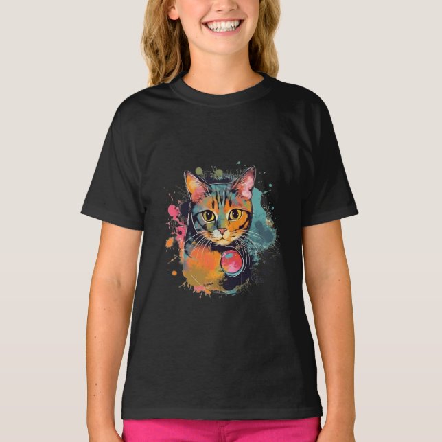 cute cat design  T-Shirt (Vorderseite)
