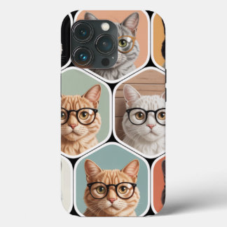Cute Cat Face with Glasses Case-Mate iPhone Hülle