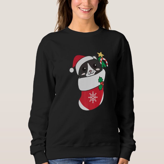 Cute Cat For Christmas Cat  4 Sweatshirt (Vorderseite)