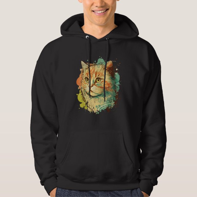 Cute Cat for kitten  Colorful Kitty Hoodie (Vorderseite)