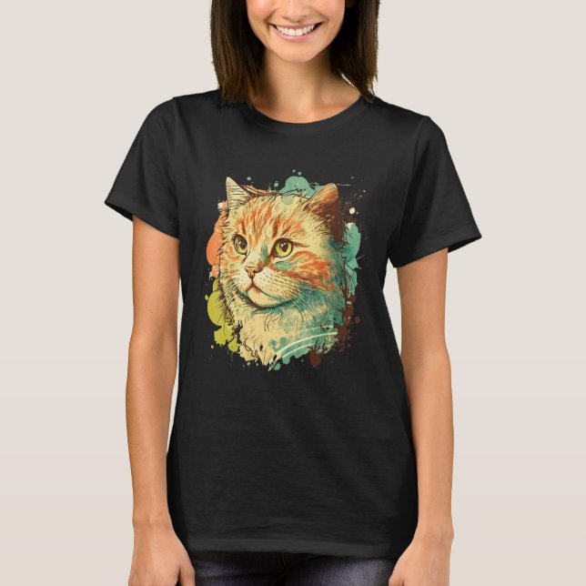 Cute Cat for kitten  Colorful Kitty T-Shirt (Vorderseite)