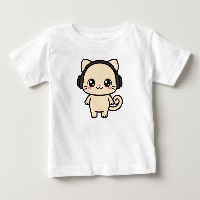  Cute Cat Graphic Custom T-Shirt | Personalized (Vorderseite)