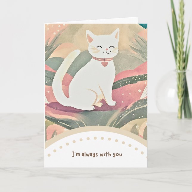 cute cat happy birthday karte (Vorderseite)